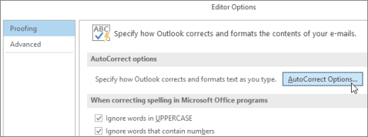 how to turn off autocorrect of 1st in microsoft outlook for mac 2016